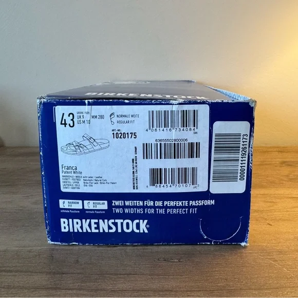 Birkenstock Franca Sandals in Patent White with Gold Buckles - Picture 8 of 11